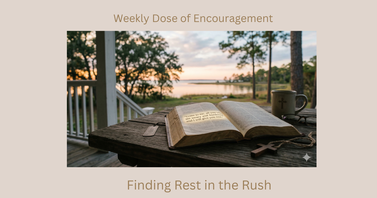 Weekly Dose of Encouragement: Finding Rest in the Rush