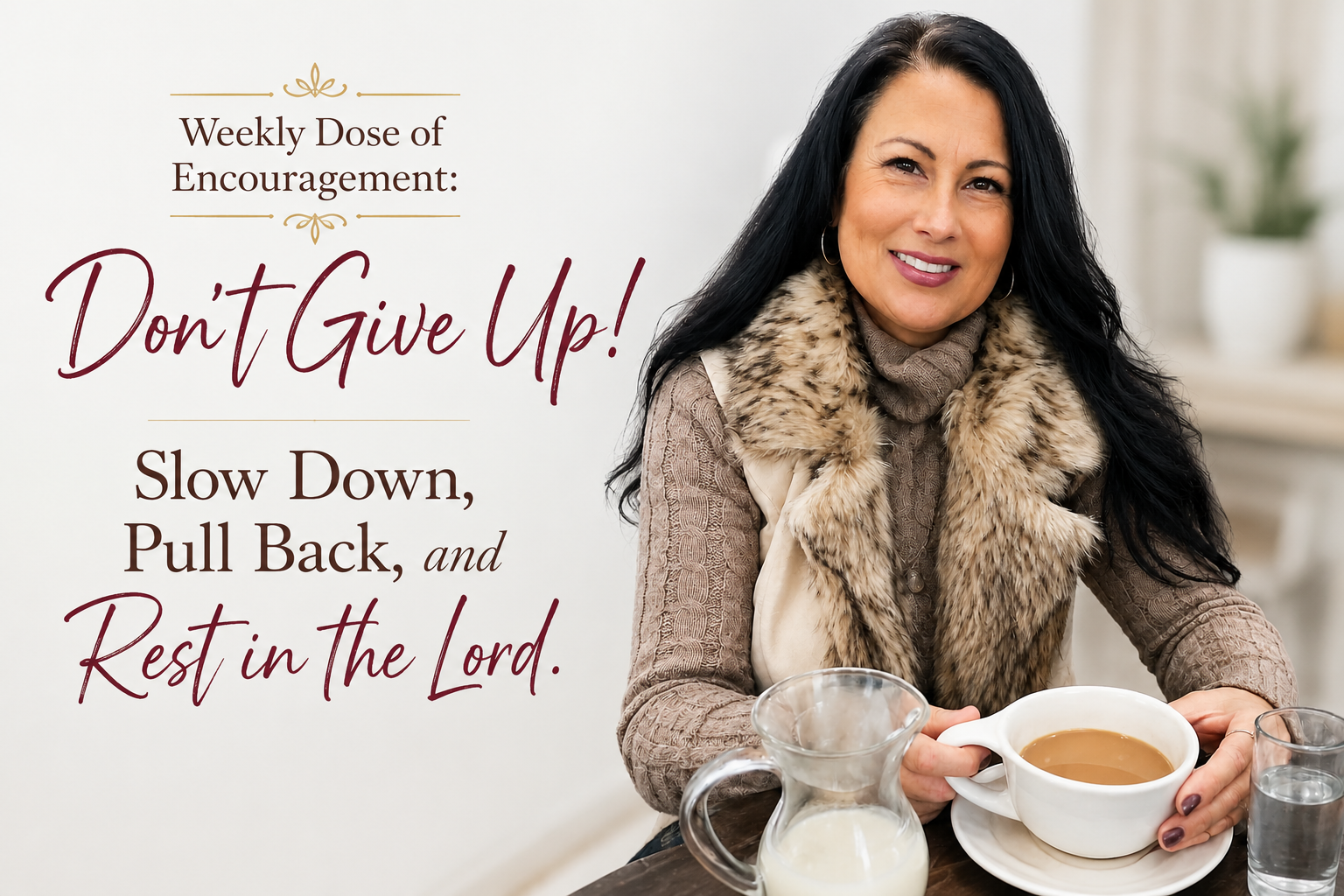 Weekly Dose of Encouragement: Don’t Give Up! Slow Down, Pull Back, and Rest in the Lord