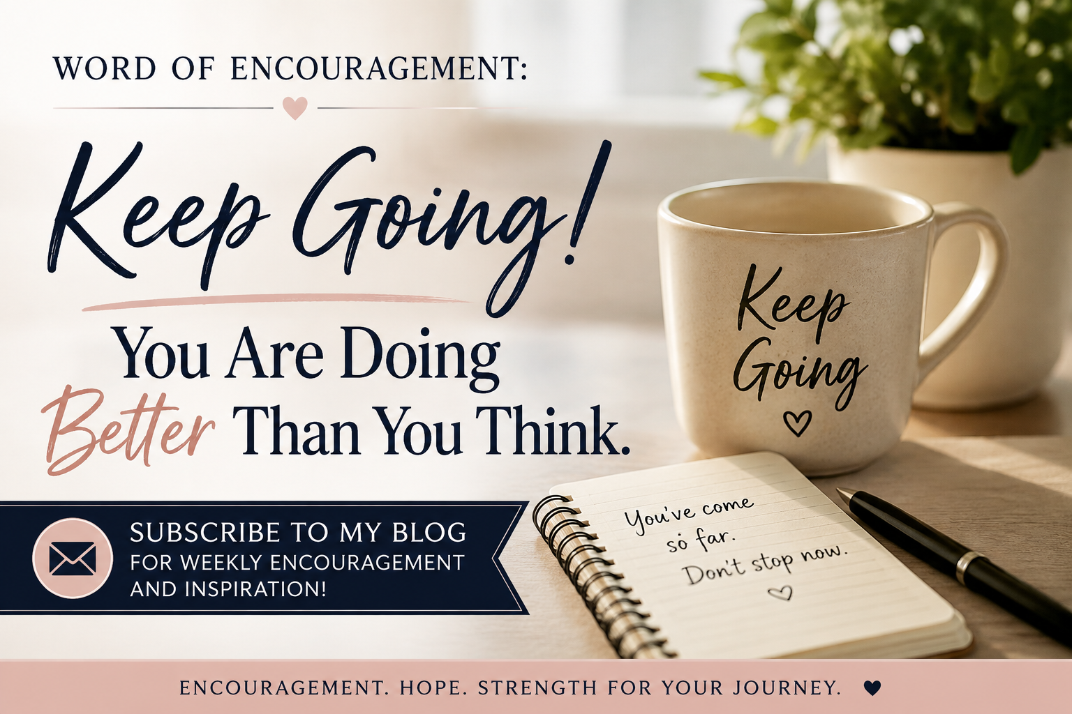 Word of Encouragement: Keep Going! You Are Doing Better Than You Think