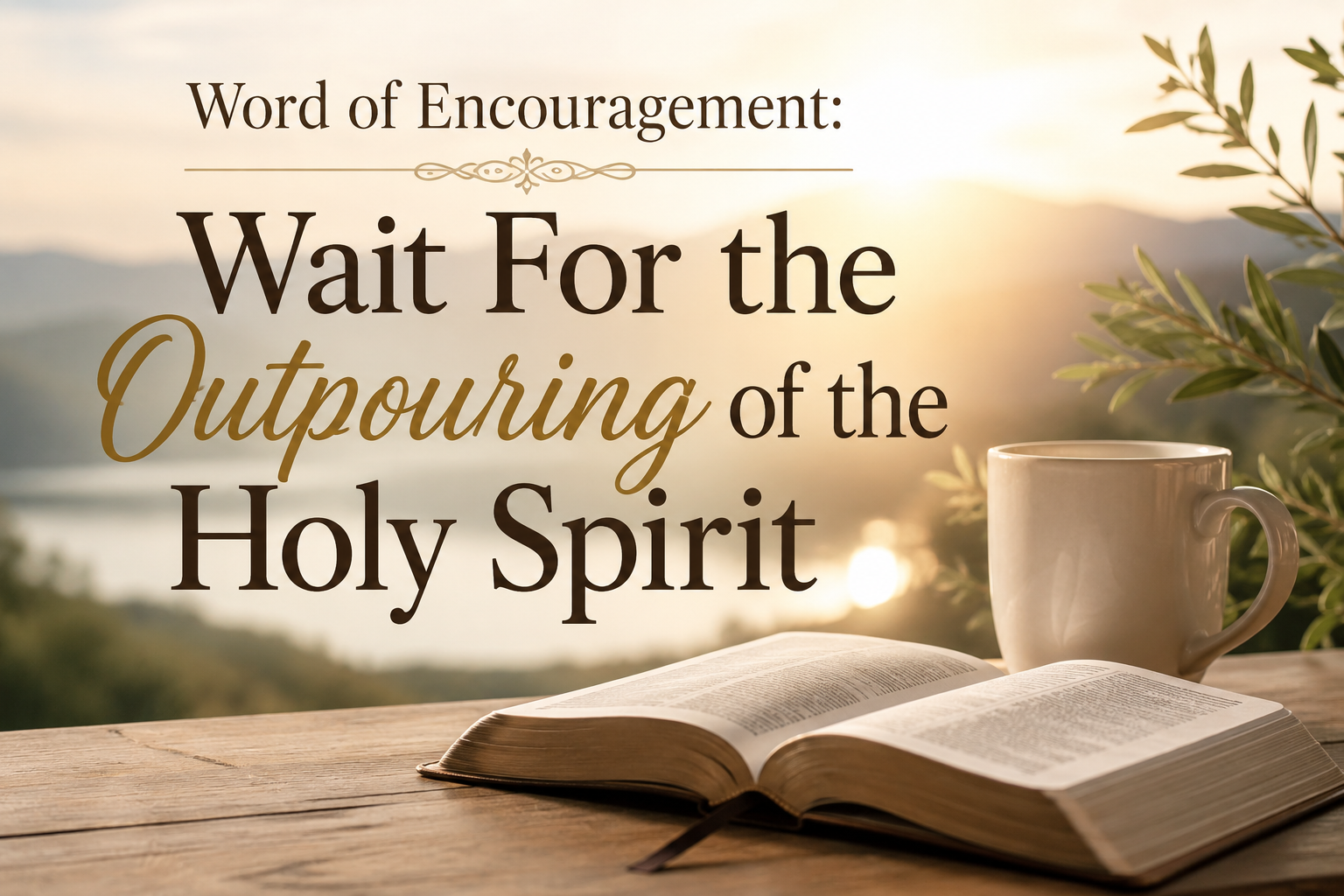 Word of Encouragement: Wait For the Outpouring of the Holy Spirit