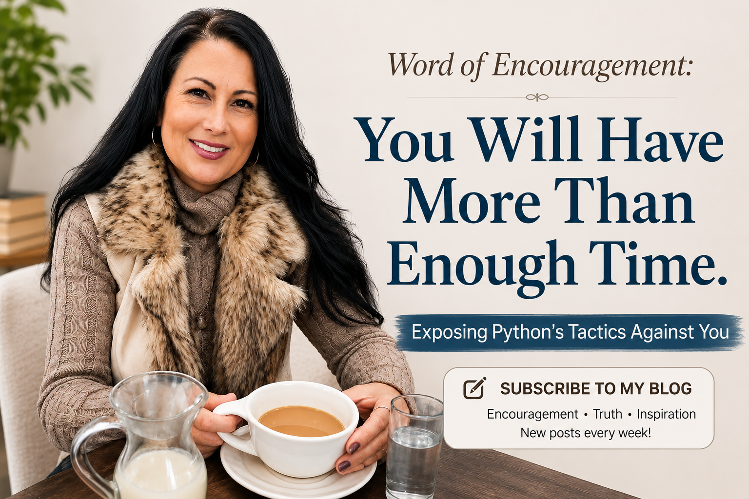 Word of Encouragement: You Will Have More Than Enough Time. Exposing Python’s Tactics Against You